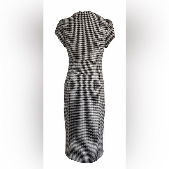 Banana Republic S Houndstooth Sheath Dress Sweetheart Career Work Cocktail - Picture 2 of 8